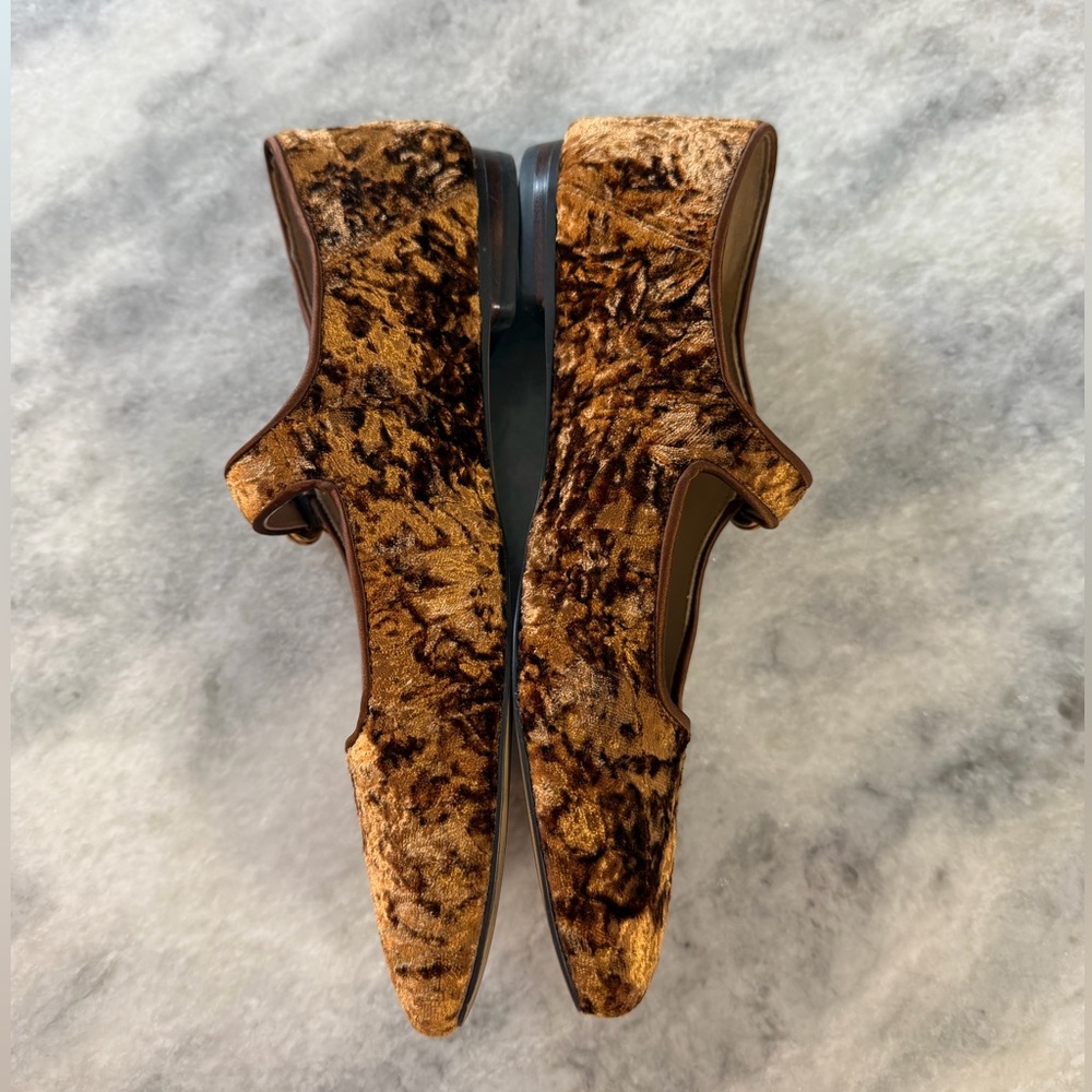 Sam Edelman Brown Velvet Mary Jane Flats - Picture 2 of 5